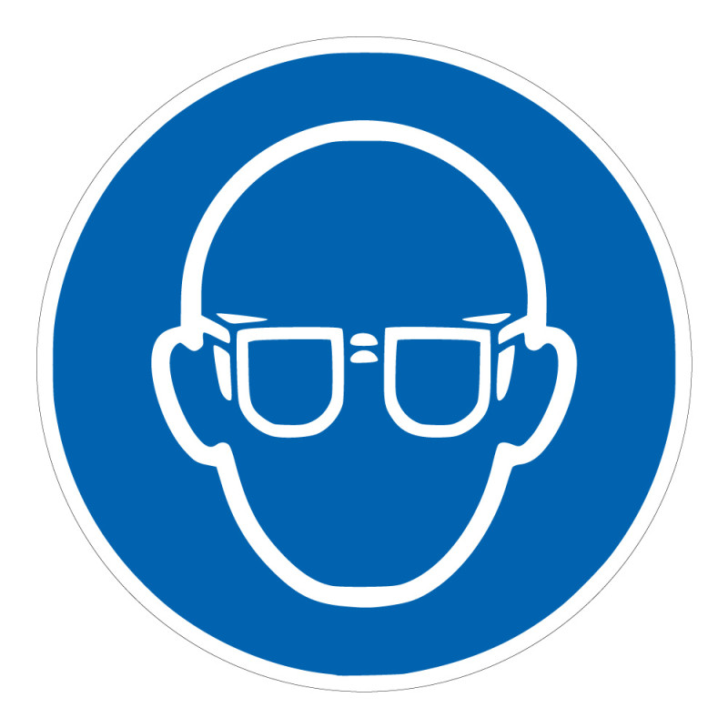 Adhésif Obligation - Lunettes de protection obligatoires - M004