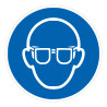 Adhésif Obligation - Lunettes de protection obligatoires - M004
