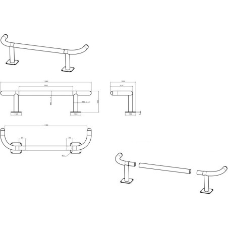 Arceaux de protection - Sécurité pour départs de racks - Intérieur - Poudre epoxy jaune