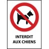 Panneau interdiction - Chiens interdits - P021