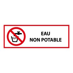 Panneau d'interdiction - Pictogramme Eau non potable - ISO 7010