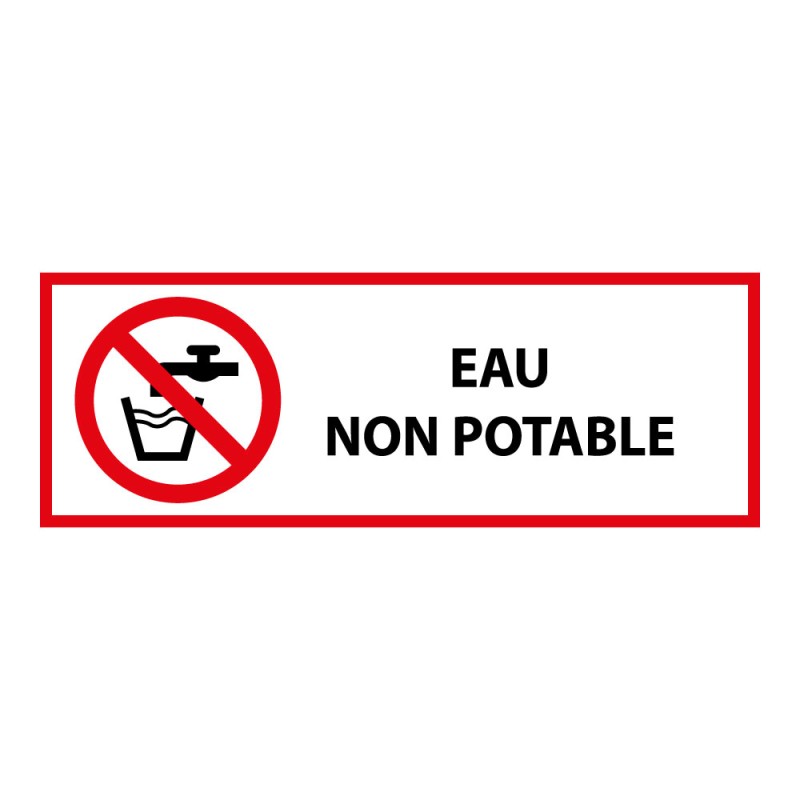 Panneau d'interdiction - Pictogramme Eau non potable - ISO 7010
