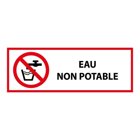 Panneau d'interdiction - Pictogramme Eau non potable - ISO 7010