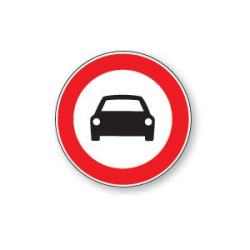 Panneau de circulation Plat Aludibond - Interdit aux voitures