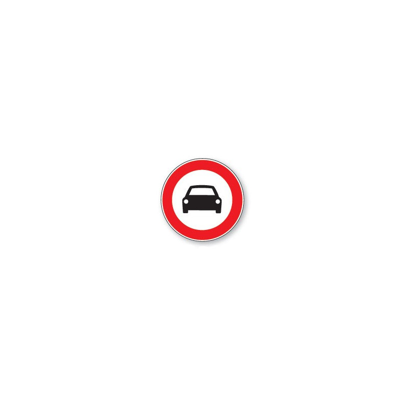 Panneau de circulation Plat Aludibond - Interdit aux voitures