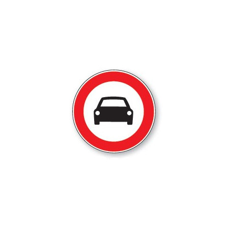 Panneau de circulation Plat Aludibond - Interdit aux voitures