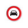 Panneau de circulation Plat Aludibond - Interdit aux voitures