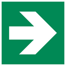 Panneau signalisation - Evacuation flèche à droite