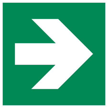 Panneau signalisation - Evacuation flèche à droite