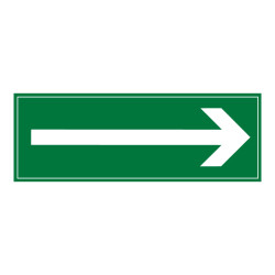 Panneau directionnel - Flèche verte - Format rectangulaire