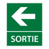 Panneau directionnel - Sortie flèche gauche 250 x 300 mm