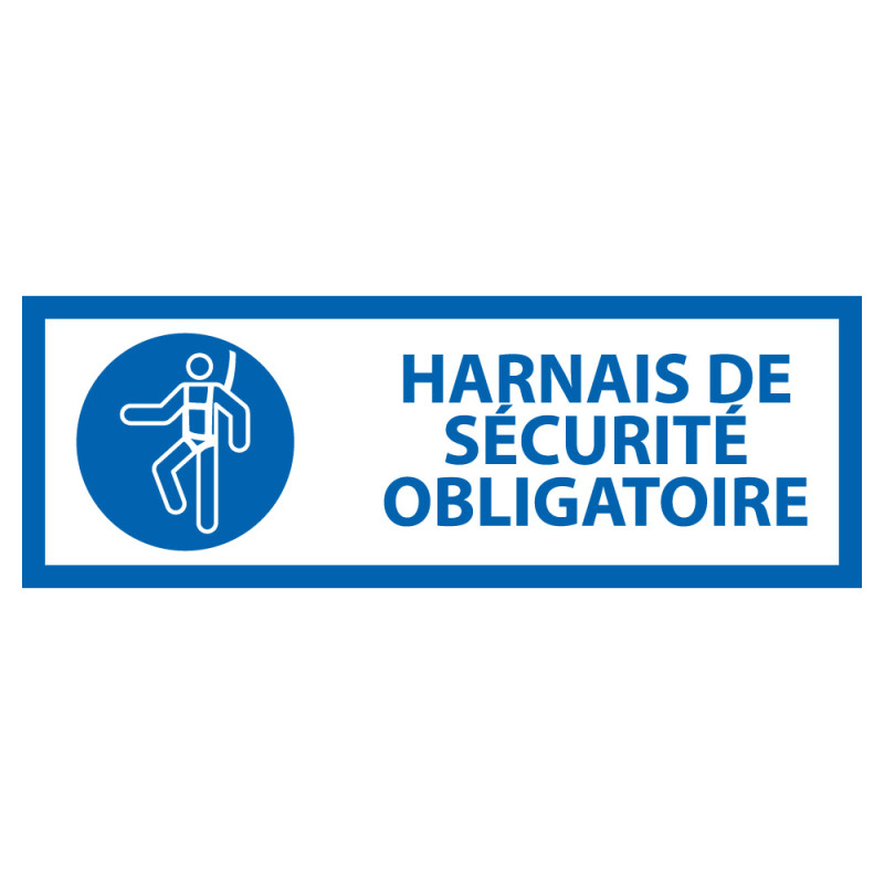 Panneau d'Obligation - Harnais de sécurité obligatoire - M018