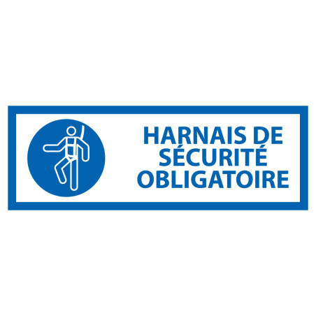 Panneau d'Obligation - Harnais de sécurité obligatoire - M018