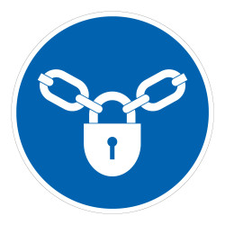 Panneau d'obligation - Verrouillage obligatoire  - M028 - ISO 7010