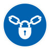 Panneau d'obligation - Verrouillage obligatoire  - M028 - ISO 7010