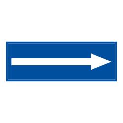 Panneau d'orientation - Picto symbole Flèche droite - 210 x 75 mm