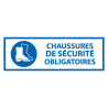Panneau EPI - chaussures de sécurité Obligatoire  - M008 - ISO 7010