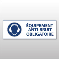 Panneau EPI obligatoire - Serre-tête anti-bruit obligatoire - M003