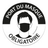 Panneau "Masque obligatoire" Gravé  - 300 mm