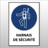 Panneau d'obligation ISO EN 7010  "Harnais de sécurité obligatoire" M018