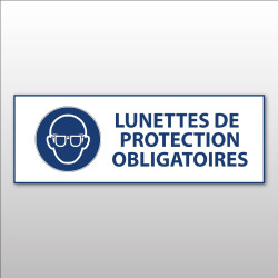 Panneau EPI obligatoire - Lunettes de protection obligatoires - M004