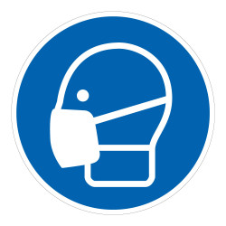 Panneau EPI obligatoire - Masque obligatoire - M016 - Norme ISO 7010