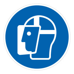 Panneau EPI - Visière de protection obligatoire - M013 - ISO 7010