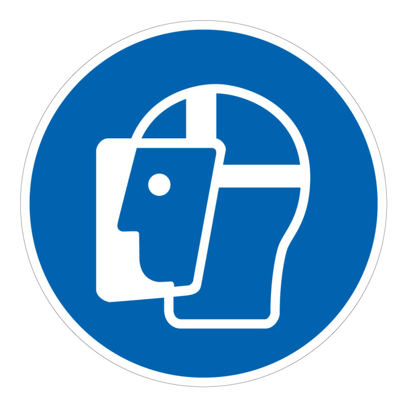 Panneau EPI - Visière de protection obligatoire - M013 - ISO 7010