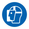 Panneau EPI - Visière de protection obligatoire - M013 - ISO 7010