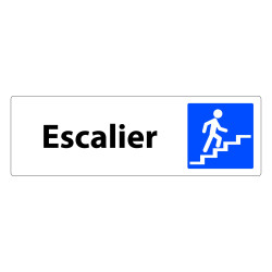Panneau d'information - Pictogramme Escalier  - Fixation Adhésive