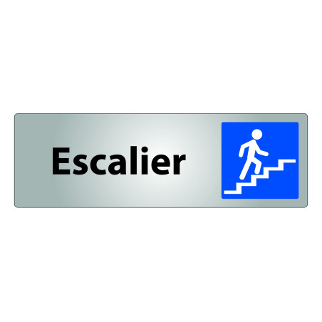 Panneau d'information - Pictogramme Escalier  - Fixation Adhésive