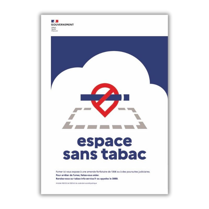 Panneau Signalétique - Espace sans tabac - Périmètre