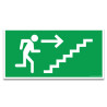 Sécurisez vos voies d'évacuation avec ce panneau clair et intuitif - homme montant les escaliers.