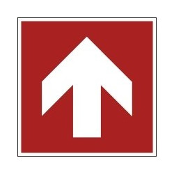 Flèche de direction pictogramme 250x250 mm pour signalisation d'évacuation