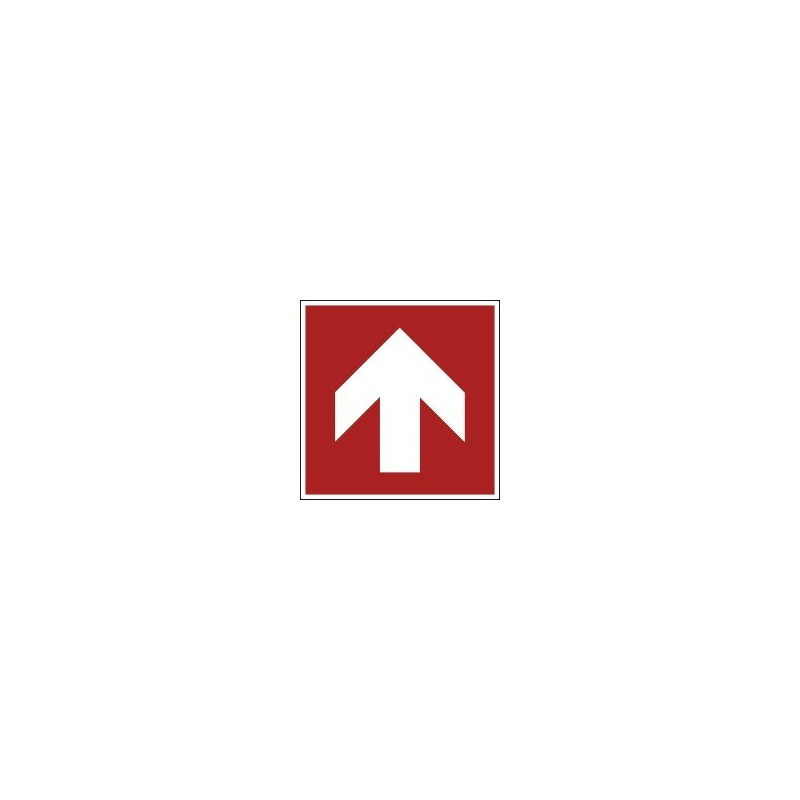Flèche de direction pictogramme 250x250 mm pour signalisation d'évacuation