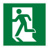 Panneau évacuation - Sortie de Secours gauche - E001 - ISO 7010