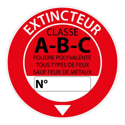 Panneau Extincteur Classe ABC Ø 200 mm