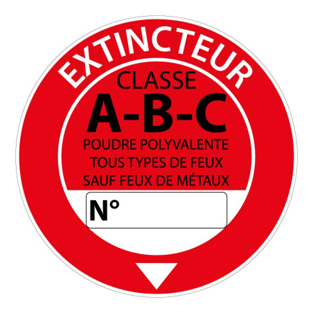 Panneau Extincteur Classe ABC Ø 200 mm