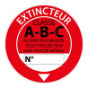 Panneau Extincteur Classe ABC Ø 200 mm