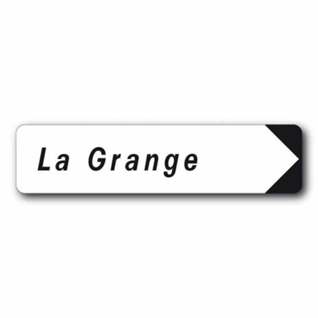 Panneau signalétique - Flèche personnalisée - 400x200 mm - Aluminium