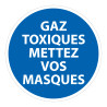 Panneau Obligatoire - EPI - Gaz toxiques Mettez vos masques 