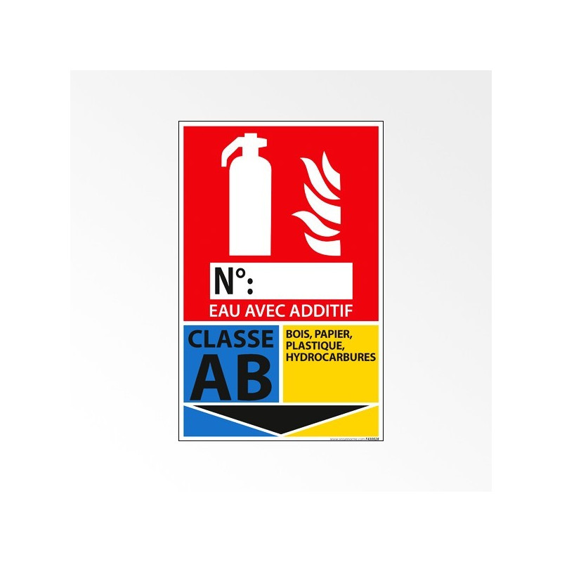 Panneau - Extincteur Feux Classe AB - 160x250 mm