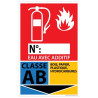 Panneau Incendie - Extincteur Classe AB - 160 x 250 mm