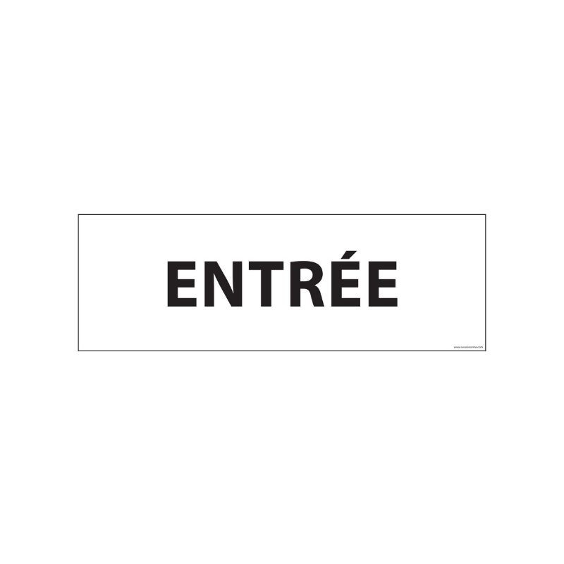 Panneau - Info Entrée 210x75 mm - PVC/Vinyle autocollant