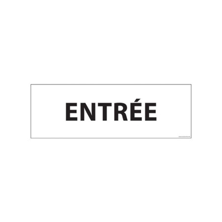 Panneau - Info Entrée 210x75 mm - PVC/Vinyle autocollant