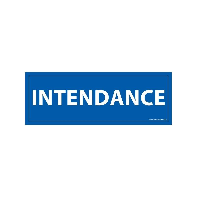Panneau information - Pictogramme Intendance - 210 x 75mm