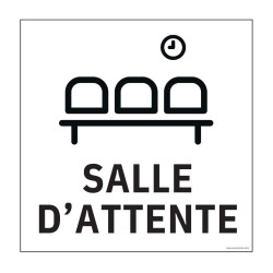 Panneau information - Salle d'attente - 250x250 mm - Vinyle/PVC