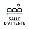 Panneau information - Salle d'attente - 250x250 mm - Vinyle/PVC
