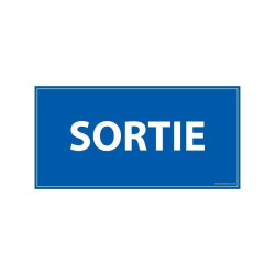 Panneau information - Signalisation Sortie - Dibond - 200 x 400 mm
