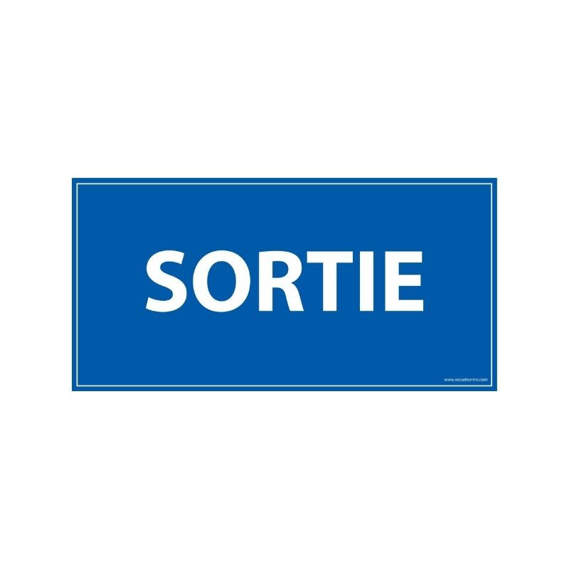 Panneau information - Signalisation Sortie - Dibond - 200 x 400 mm